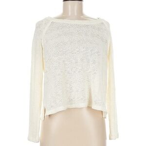 Splendid Open Knit Sweater – Cream Long Sleeve